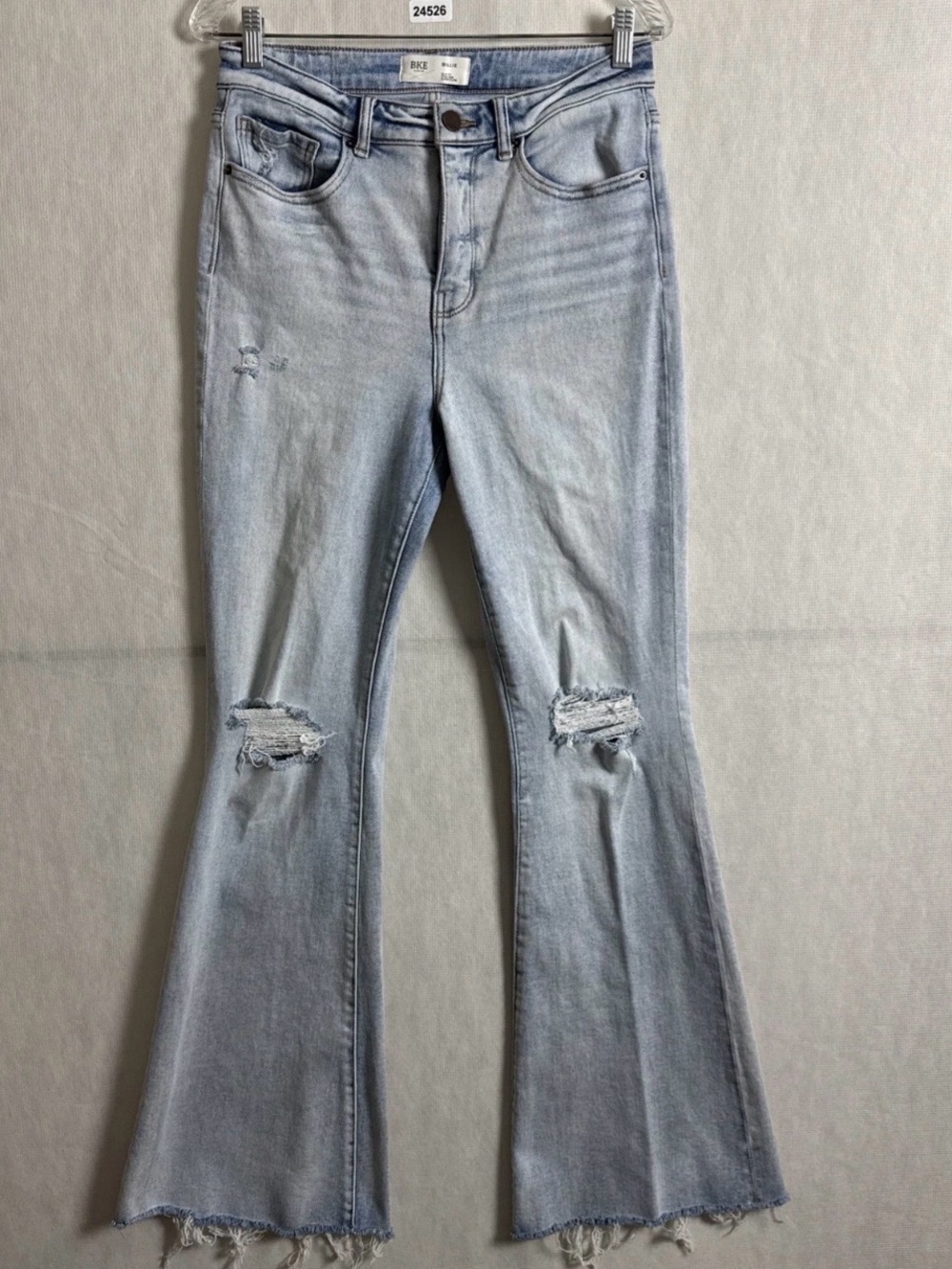 BKE Billie Slim Fit High Rise Super Flare Light Blue Distressed Flare Jeans!👖🔥🔥🩵